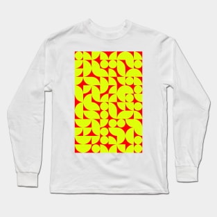 Fire Colored Geometric Pattern - Shapes #9 Long Sleeve T-Shirt